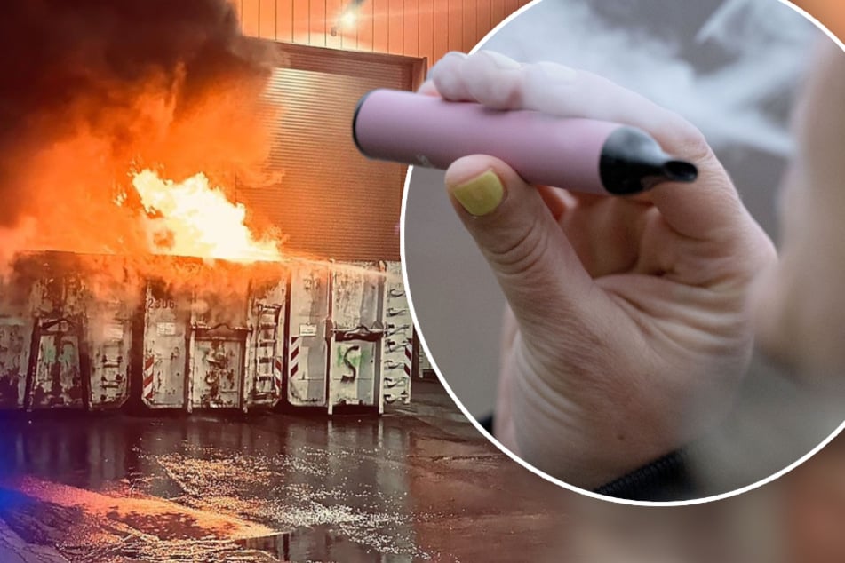 Chemnitz: Immer wieder Container in Flammen: Liegt es an falsch entsorgten Vapes?