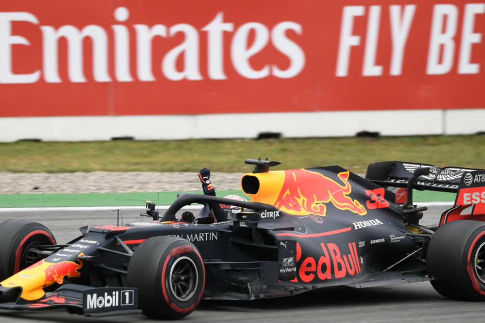 Max Verstappen aus den Niederlanden vom Team Aston Martin Red Bull Racing bejubelte 2019 seinen Sieg am Hockenheimring. (Archivbild)
