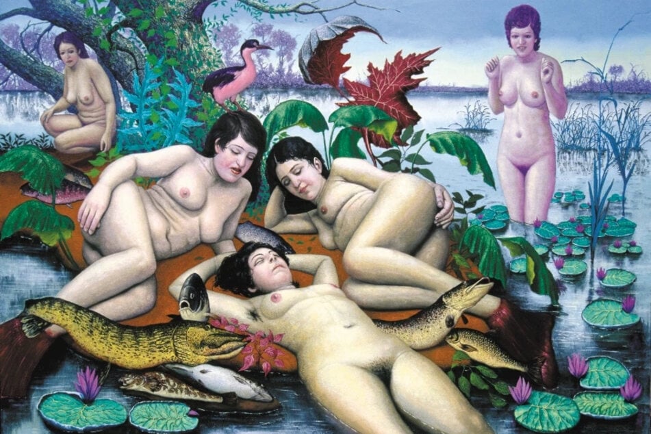 "Elbe" heißt dieses Bild von Martin Kuriš, zu sehen in der Ausstellung "Unseren Garten bestellen" (ab 7.11., Motorenhalle, riesa efau).