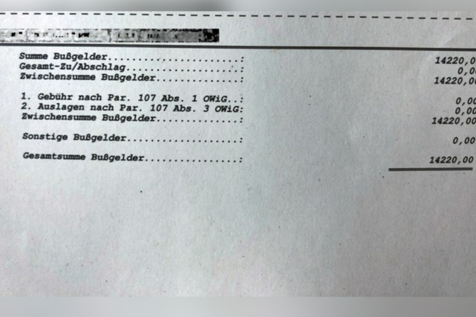 Hier Bochums bislang teuerster Bußgeldverstoß: 14.220 Euro.