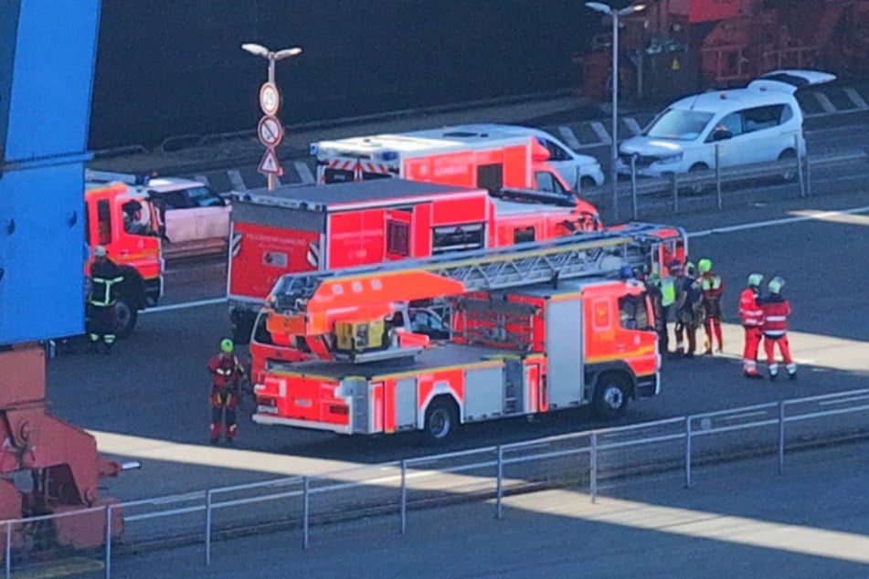 Ein Mann hat am Montagmorgen die Polizei und Feuerwehr auf den Plan gerufen. Er war im Hamburger Hafen auf einen Kran geklettert.