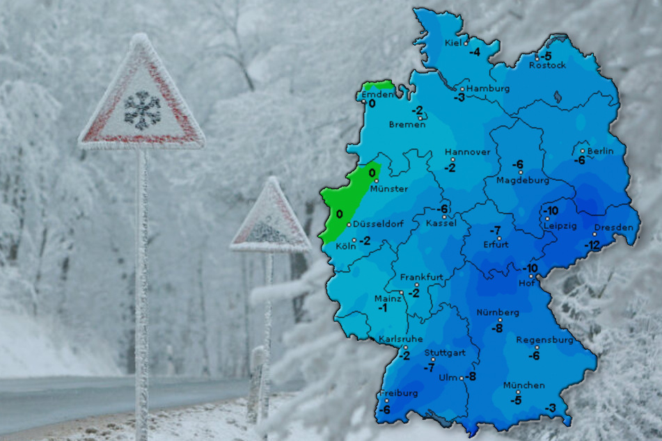 Der Winter kehrt zurück und sorgt für Eiseskälte sowie Schneefall in fast ganz Deutschland. Für Samstag sind im Osten des Landes bis zu Minus 12 Grad vorhergesagt.