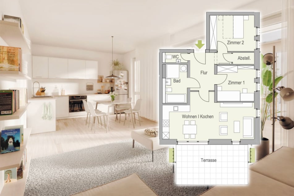 In Medingen bei Dresden entstehen gerade diese tollen 2- bis 5-Raumwohnungen