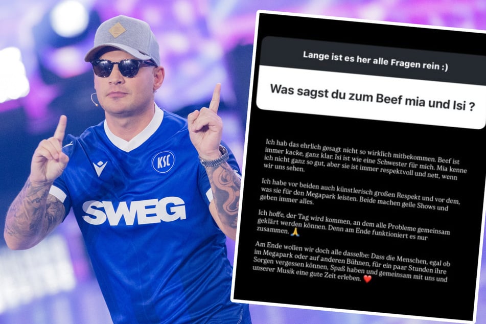 In seiner Instagram-Story hat sich Pietro Lombardi (34) zum Zoff zwischen den beiden Ballermann-Sängerinnen geäußert.