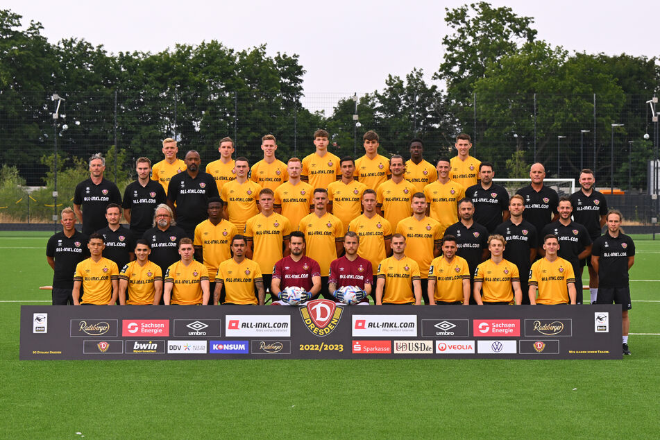 Die Mannschaft der SG Dynamo Dresden beim Media-Day vergangene Woche im Trainingszentrum der Schwarz-Gelben.