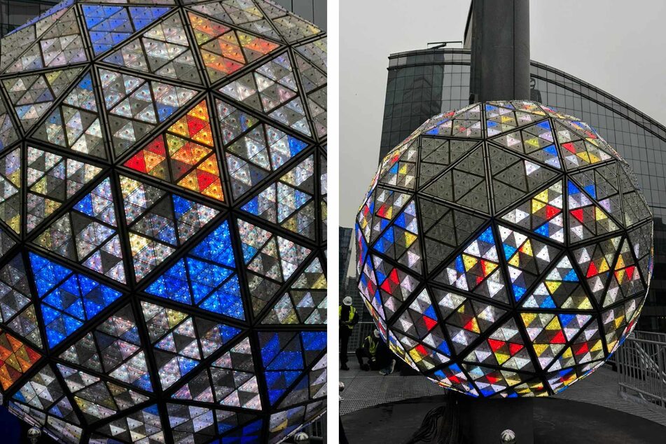 Times Square's giant ball of crystal, which weighs almost 12,000 pounds, will be raised up at 6 PM on December 31 and dropped slowly until midnight to mark the start of 2024!