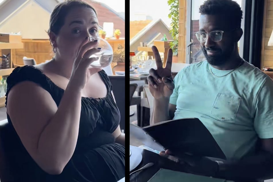 US-Amerikaner David und seine Partnerin waren verwirrt, als sie in Portugal in einem Restaurant essen gingen.