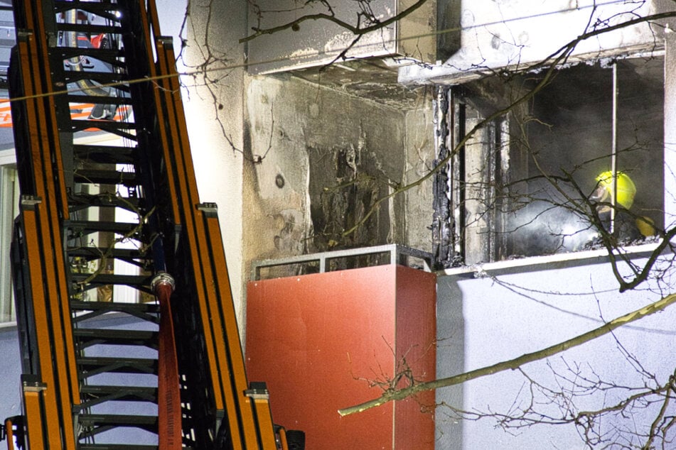 Mehrere Wohnungen wurden durch das Feuer "nahezu komplett zerstört", wie ein Polizeisprecher erklärte.