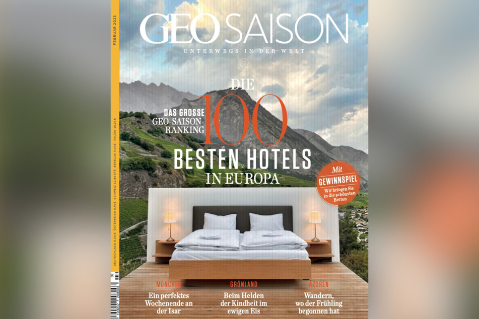 Die 100 besten Hotels Europas gibt's in der Februar-Ausgabe der GEO Saison.
