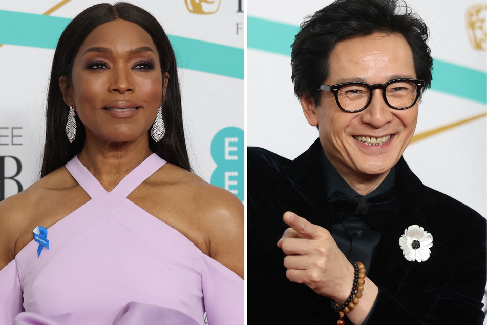 Frontrunners Angela Bassett (l.) and Ke Huy Quan both lost their respective acting award categories at the BAFTAs.