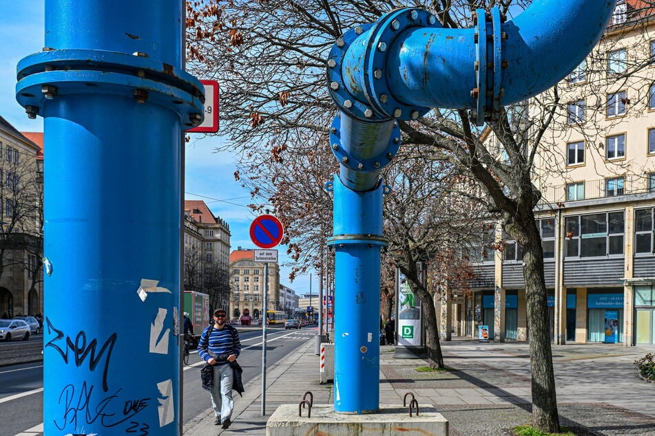 An der Wilsdruffer Straße soll der Abbau der Rohre in den kommenden Tagen beginnen.