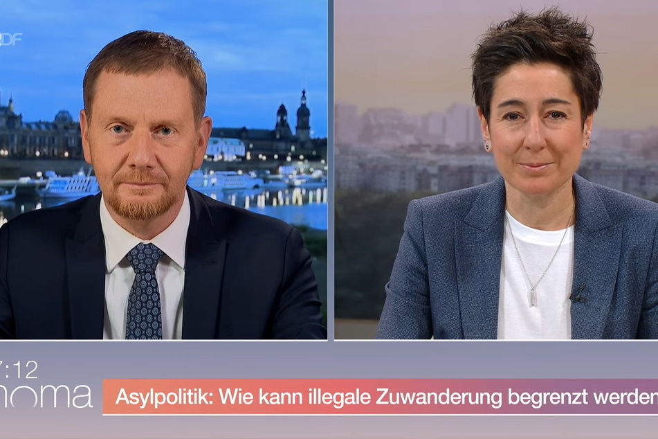 Sachsens MP Michael Kretschmer (48, CDU) lieferte sich im Frühstücksfernsehen ein kurzes Wortgefecht mit Moderatorin Dunja Hayali (49).