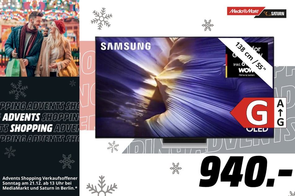 55-Zoll Samsung-Fernseher GQ55S90F für 940 Euro.