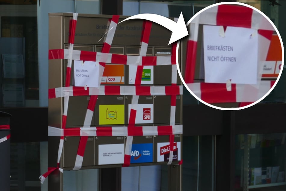 An den Briefkästen des Krankenhauses wurde die Flüssigkeit festgestellt.