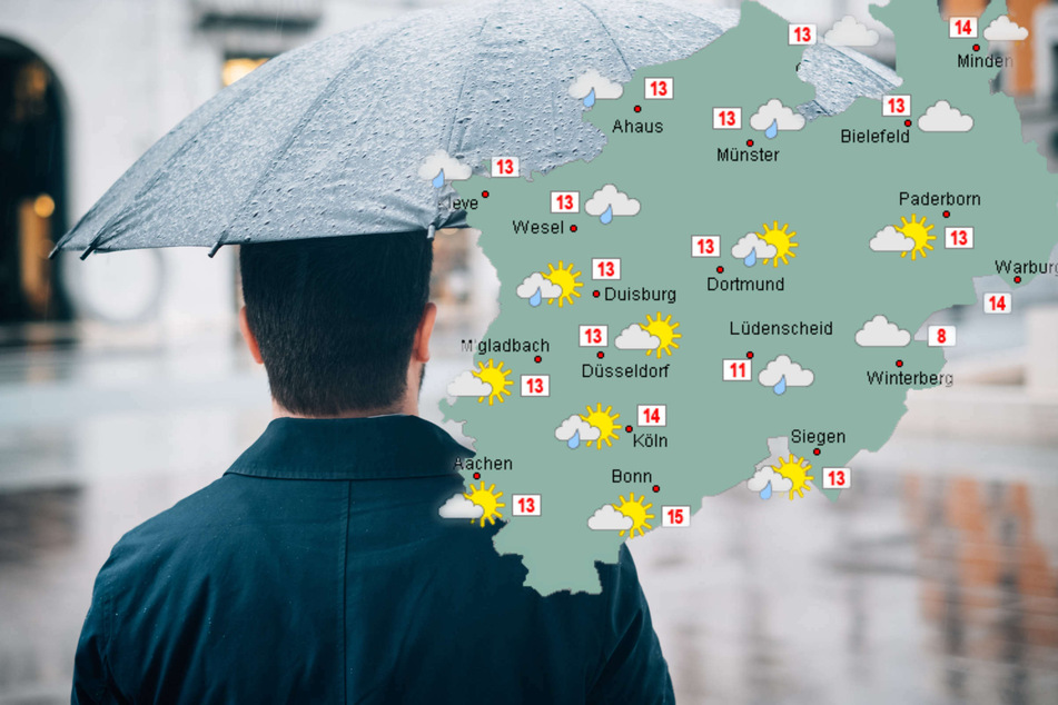 Dichte Wolken, selten Sonne und örtlich Regen: Der Dienstag in NRW wird trüb