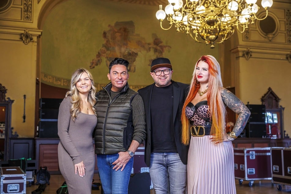 Sind für den guten Zweck mit ganzem Herzen dabei: Linda Jung (27, v.l.)), Matthias Mangiapane (42), Anthony Weihs (46) und Lyn Künstner (34).