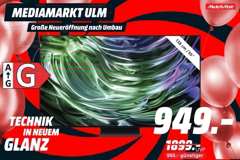 55-Zoll Samsung-Fernseher für 949 statt 1.899 Euro.