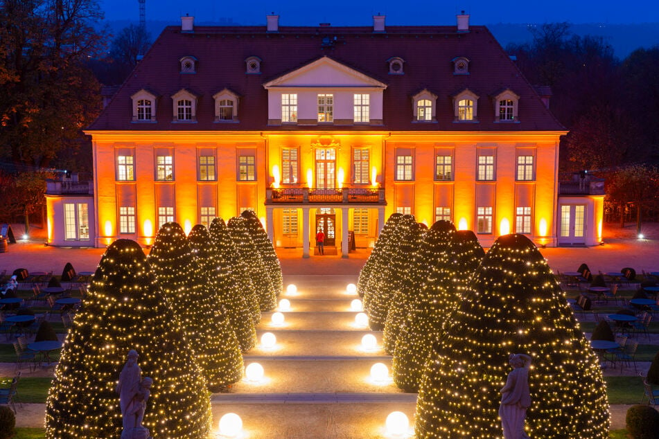 Auf Schloss Wackerbarth wird es bereits jetzt richtig weihnachtlich.