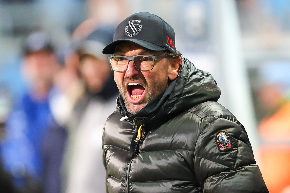 Cottbus-Trainer Pelé Wollitz (57) trat rund um das Pokalfinale 2022 als großer Kritiker des Austragungsortes auf.