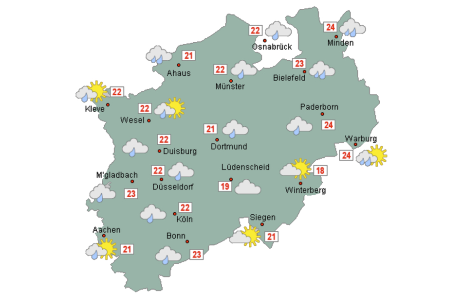 Schauer, Gewitter, Wolken: So wird das NRW-Wetter in der kommenden Woche