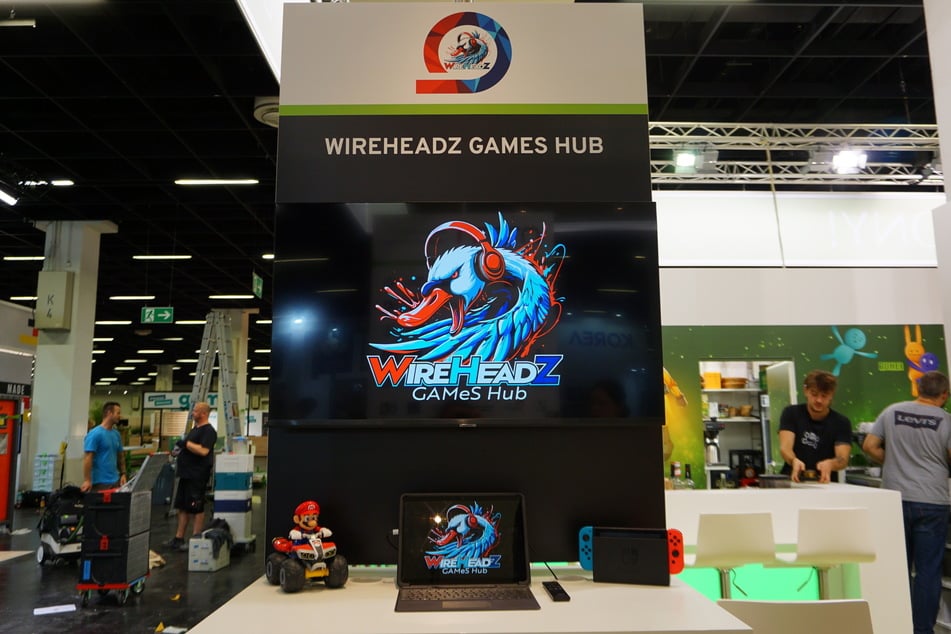 Der Stand der "WireHeadZ" auf der Videospielmesse "Gamescom" in Köln.