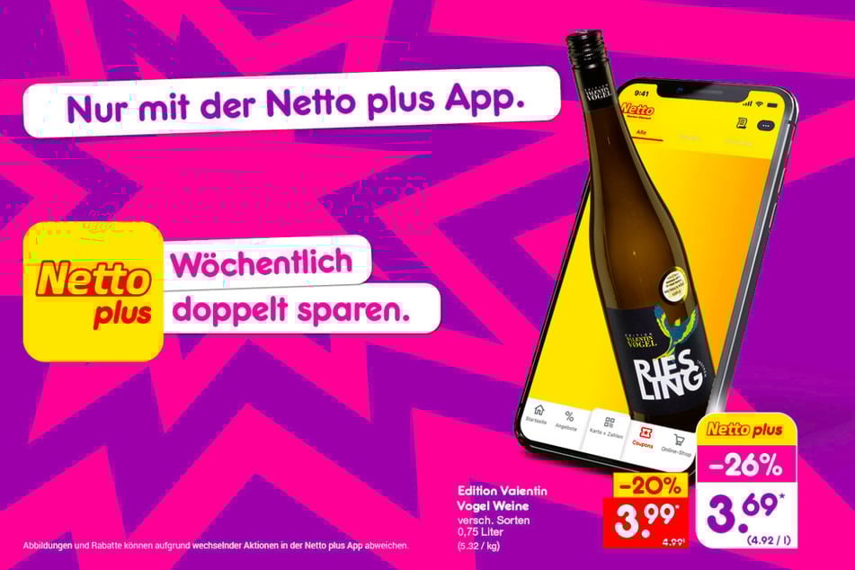 Einfach hier klicken und direkt die Netto plus App herunterladen.