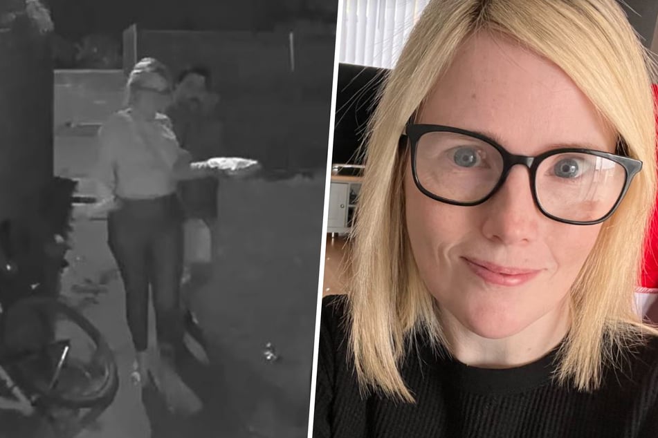 Samantha Beavan (39) musste erstmal schlucken, als sie nach einer Party-Nacht mit viel Alkohol auf ihrem Türkamera-Video sah, wie sie nach Hause gekommen war.