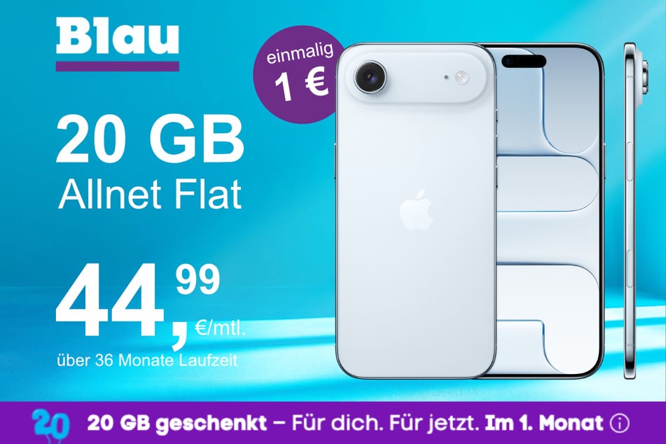 Das neue iPhone 17 Air im o2 Mobile M für einmalig 1 Euro.