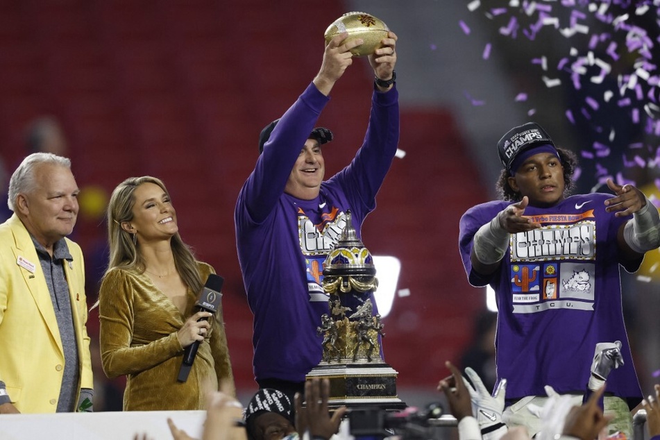 First-year TCU head coach Sonny Dykes will lead his team to play for a national title after defeating the Michigan Wolverines in the 2022 CFP Fiesta Bowl.
