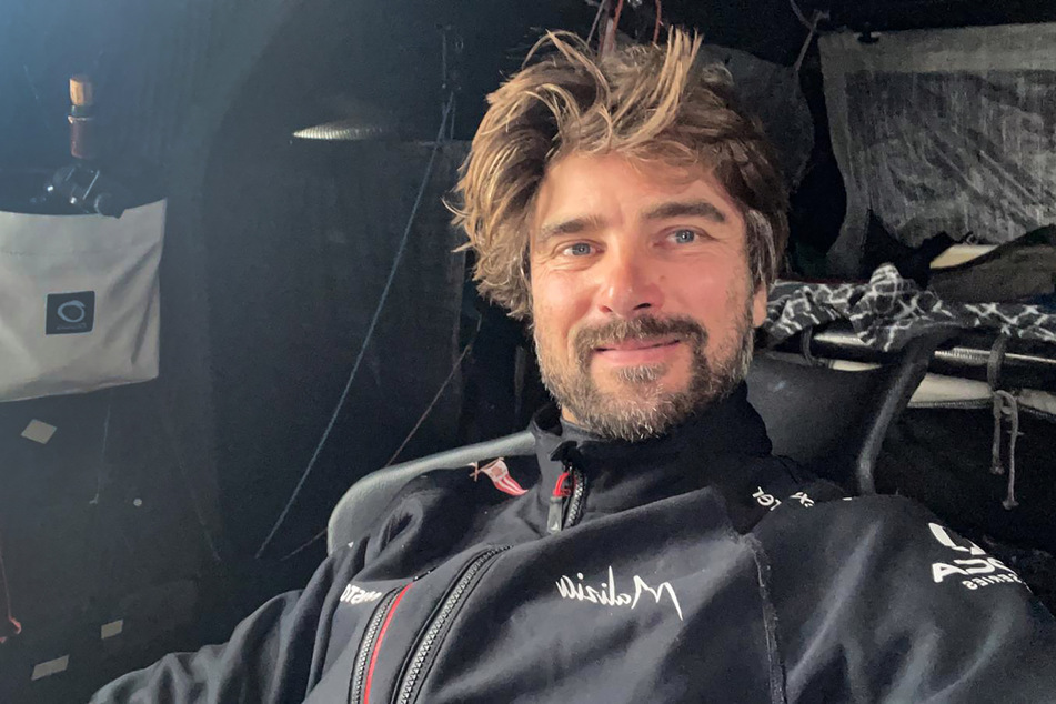 Segler Boris Herrmann (39) in seiner Rennyacht "Seaexplorer – Yacht Club de Monaco".