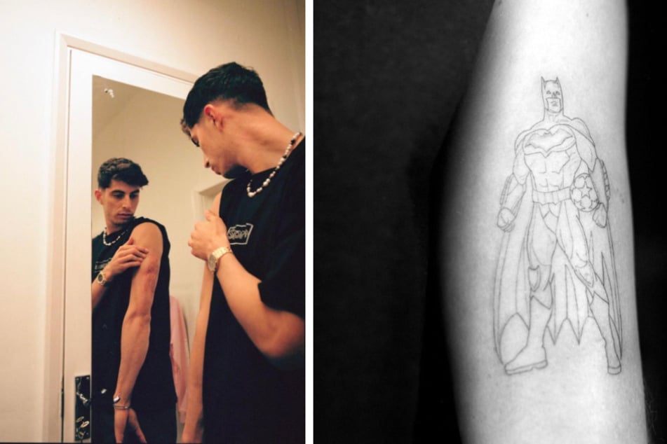 Kai Havertz (22) ließ sich ein "Batman"-Tattoo stechen, doch das schlichte Kunstwerk kam bei seinen Mitspielern nicht gut an.