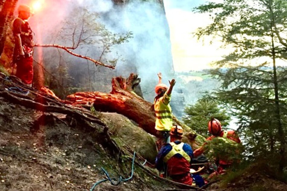 Bei der Zwillingsstiege musste die Bergwacht eine Japanerin (38) retten.