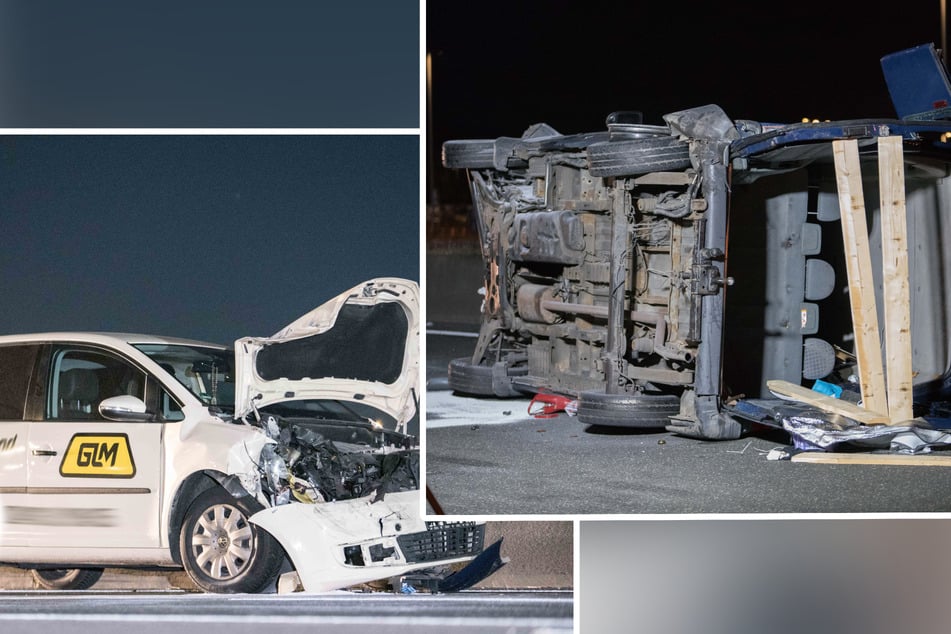 Unfall A4: Taxi kracht auf der A4 in Kleinbus: Zehn Verletzte, zwei schweben in Lebensgefahr!