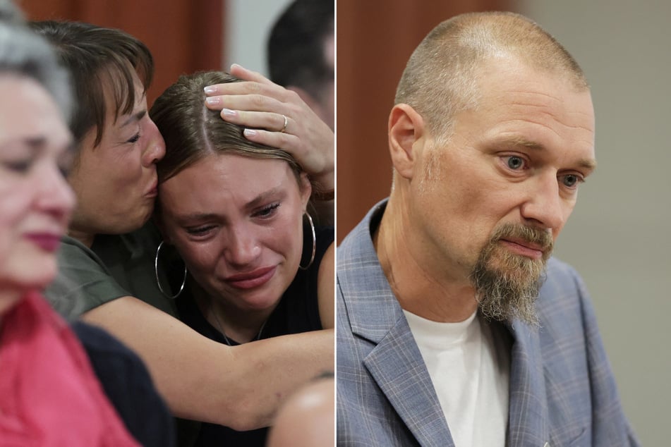 Surviving roommate Dylan Mortensen and Benjamin Mogen (r.), father of victim Maddie Mogen, spoke at Wednesday's emotional hearing.