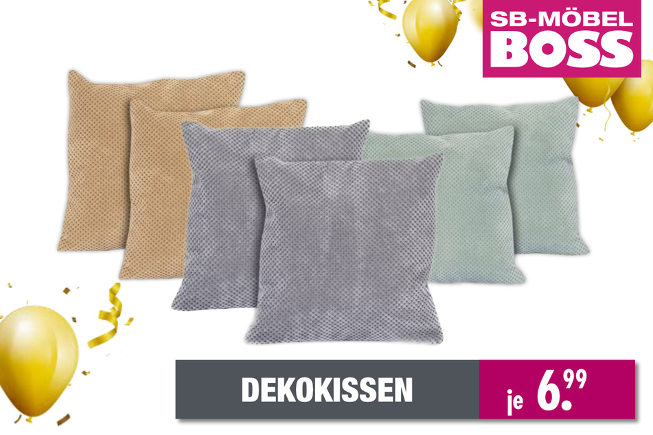 Dekokissen je 6,99 Euro das Stück.