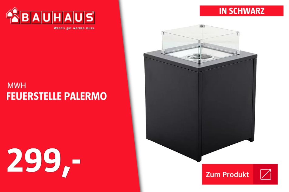 Feuerstelle in Schwarz