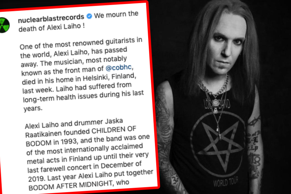 Mit folgendem Statement gab Plattenlabel Nuclear Plast am Montag den Tod von Alexi Laiho bekannt.