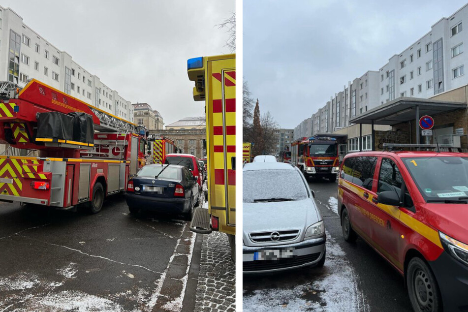 Dresden: Feuerwehreinsatz in der Neustadt: Rauchmelder geht plötzlich los