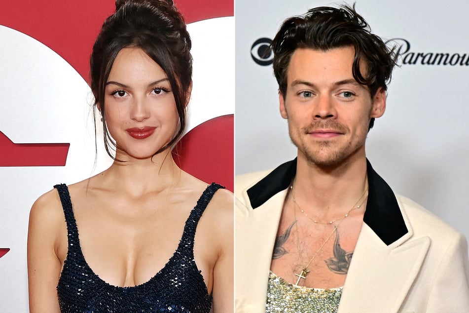 Olivia Rodrigo (r.) gushed over her meeting with Harry Styles years after she wrote fanfiction about him and his One Direction bandmates!