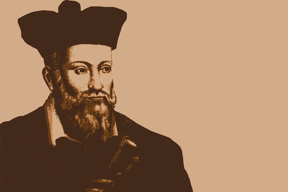 Ein Porträt des berühmten Astrologen Nostradamus (1503 bis 1566), der für seine Prophezeiungen bekannt ist.