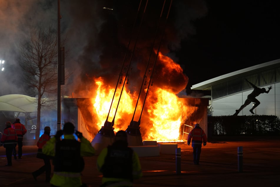 Die Feuerwehr musste vor dem CL-Duell gegen Brügge am Etihad ran.