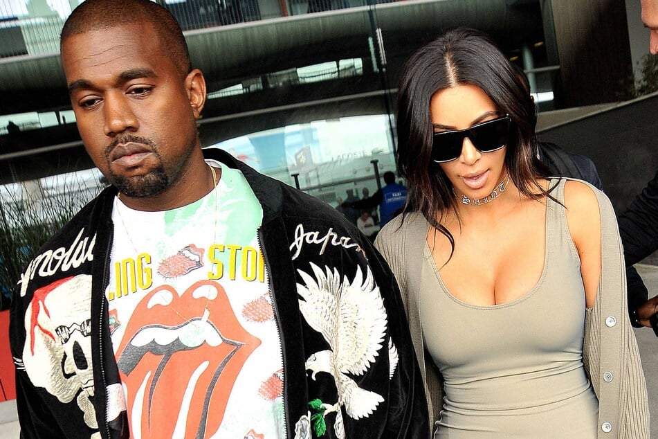 Kim Kardashian (r.) revealed on The Kardashians the she was diagnosed with a brain aneurysm, which could be a result of Ye's erratic behavior.