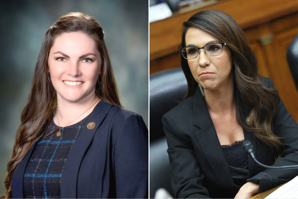Anna Stout (l.), the mayor of Grand Junction, Colorado, recently announced she is challenging House Representative Lauren Boebert for her congressional seat.