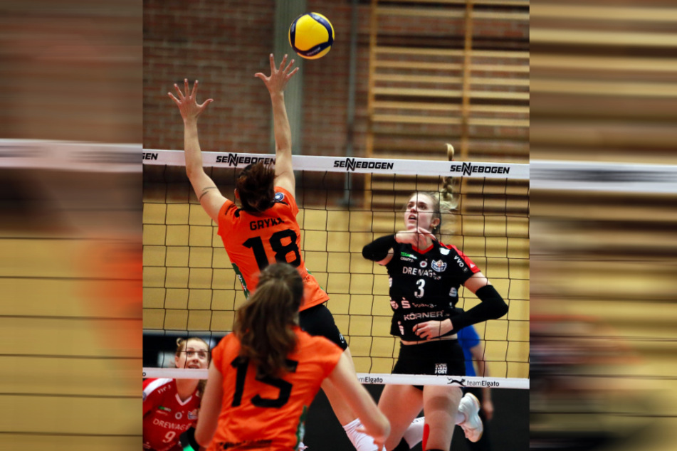 Emma Cyris (r.) bewies sich wieder als guter Joker und verwandelte den Matchball.