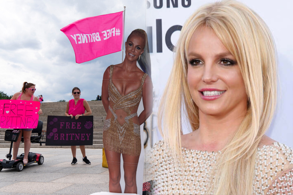 Ein Britney-Spears-Pappausschnitt ist am Lincoln Memorial während einer "Free Britney"-Kundgebung platziert. Britney Spears (39) fordert von ihren Supportern Ernsthaftigkeit und Rechtschaffenheit.