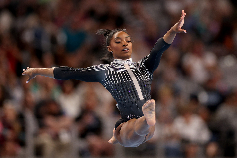 Biles is aiming for a ninth US all-around title and secure a place in the US Olympics trials at the end of June.