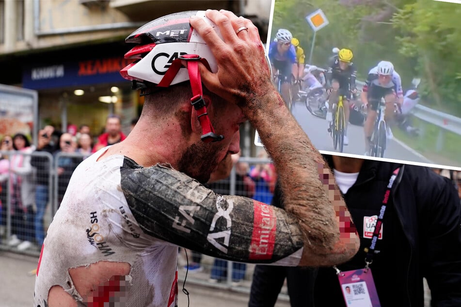 Massensturz überschattet Giro d'Italia - Topfahrer sorgt für schlimme Bilder