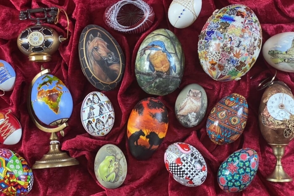 Solche verzierten Osterei könnt Ihr in der Alten Handelsbörse bestaunen.