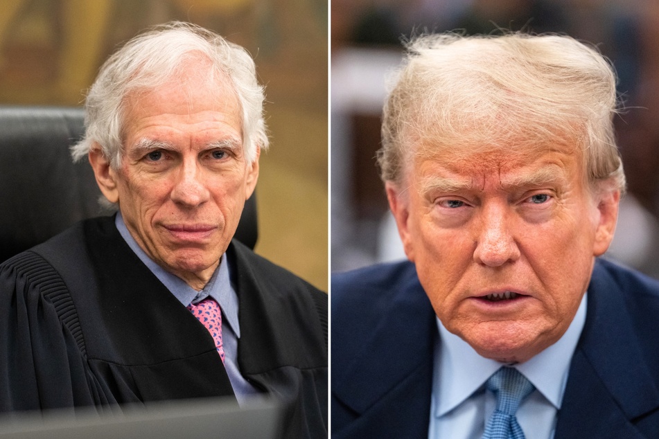 Judge Arthur Engoron (l.), who is overseeing Donald Trump's fraud lawsuit in New York, told the former president to quiet down after he seemingly disrupted a witnesses' testimony.
