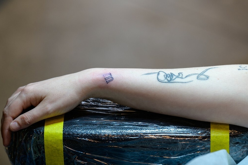 A customer at Ephemeral Tattoo got a semi-permanent tattoo that will fade away in a matter of months.